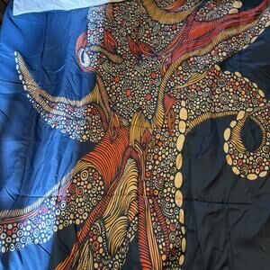Twin Microfiber Twin Comfoter Set With Sham Abstract Octopus Blue New